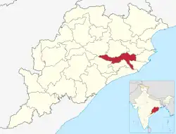 Location in Odisha