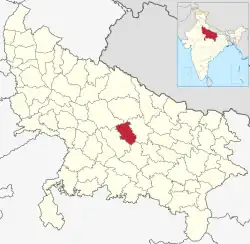 Location of Lucknow district in Uttar Pradesh