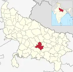 Location of Raebareli district in Uttar Pradesh