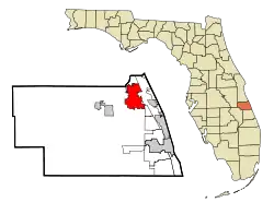 Location in Indian River County and the state of Florida