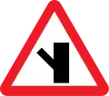 Y-junction to left