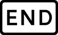 Supplementary plate ''END'' at the leaving side of work zone