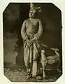 An Indian prince with talwar in the 1870s