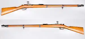 Mauser Model 1871. Acquired from the German Empire in (1893~). It was the standard-issue rifle of the Imperial Korean Armed Forces.