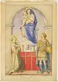 Ingres, Virgin and Child Appearing to Sts. Anthony of Padua and Leopold, watercolor, 1855