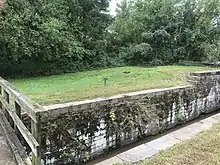 old canal lock that allows water to enter the canal from the Potomac River