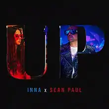 Alternative cover with images of Inna and Sean Paul inside the song's title, 'Up'