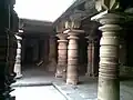 Lathe turned pillars, a Hoysala addition to the temple, in the inner open mantapa (hall) in the Ranganathaswamy temple at Srirangapatna