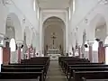 Interior of the Saint Sebastian Parish Church.