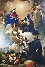 Vergine e i santi Stanislao Kostka, Luigi Gonzaga e Francesco Borgia by Antonio Balestra