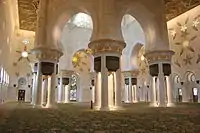 Interior of the Main Prayer Hall in Sheikh Zayed Mosque, Abu Dhabi, United Arab Emirates