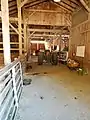 Interior of cow barn