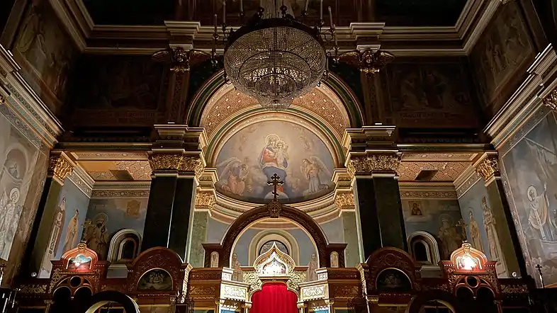 Interior of the St.Nicholas Cathedral ceiling