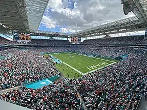 Interior of updated Hard Rock Stadium