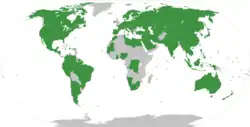 Map of member and associate nations