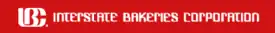 White "Interstate Bakeries Corporation" on a red background