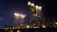 Work Lights on Interstate Bridge