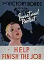 Canadian Propaganda Poster "Invest & Protect - Help Finish the Job" by the Wartime Information Board