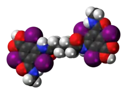 Space-filling model of the iocarmic acid molecule