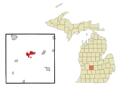 Location of Ionia, Michigan