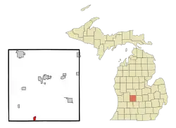 Location of Lake Odessa, Michigan