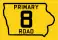 Primary Road No. 8 marker