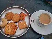 Irani chai and Osmania biscuits served in Hyderabad
