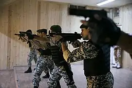 NOHED Brigade of Iran training with their MP5 along with their sidearm.
