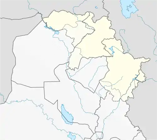 Erbil is located in Iraqi Kurdistan