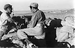 View of Iraq Suwaydan village from Israeli machine gun position, November 1948