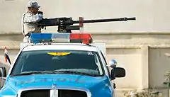 Iraq Police Dodge Ram gun truck with adapted KPV