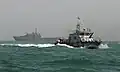 RSS Resolution and Iraqi Coast Guard P-104 in the Persian Gulf on 18 September 2008.