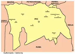 Map of Irig municipality