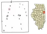 Location in Iroquois County, Illinois