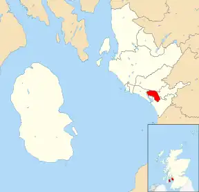 Location of the Irvine West ward