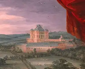 The Château of Mariemont in detail from the painting by Jan Brueghel the Elder