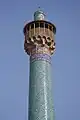 Banna'i on the Royal Mosque in Isfahan, Iran, with square Kufic repeats of Muhammad's and Ali's names