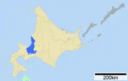Location of Ishikari Subprefecture