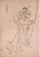 Sketch of Ininkari, understood not to be in Kakzaki Hakyōs own hand