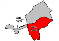 Location of Isiolo South Constituency in Isiolo County