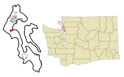 Location of Coupeville, Washington