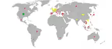 World map of Israeli exports in 2016