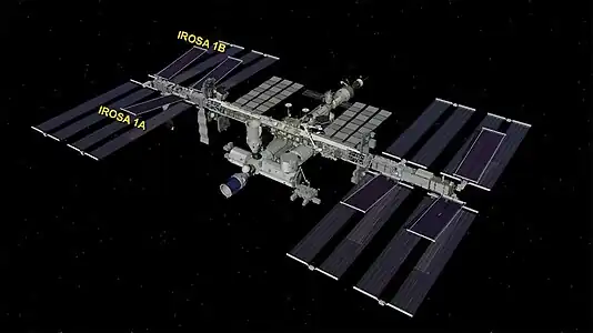 Diagram structure of International Space Station after installation of iROSA solar arrays (as of 2023)