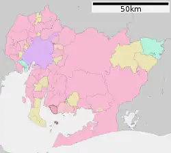 Location of Isshiki in Aichi Prefecture