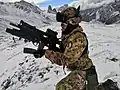 Italian soldier with a Beretta ARX160 assault rifle.