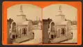 Stereoview of the Italian society tomb in St. Louis Cemetery No. 1, photo by George F. Mugnier