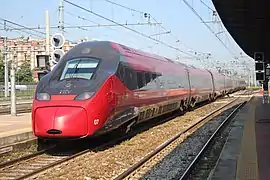 Italo operates on main High-Speed lines by NTV. Makes a few stops in the most important cities.