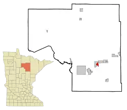 Location of the city of Boveywithin Itasca County, Minnesota