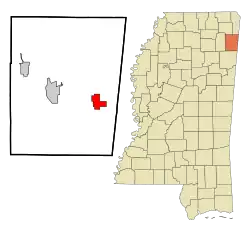Location of Tremont, Mississippi