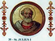 Saint Julius I, Pope of Rome.